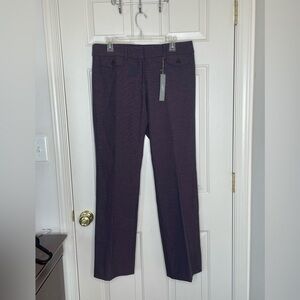 NWT LOFT Textured Purple Straight Leg Dress Pants Size 10 Workwear Career